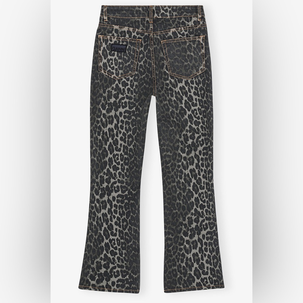 Never worn GANNI Dark Leopard Print Jeans - Picture 2 of 7